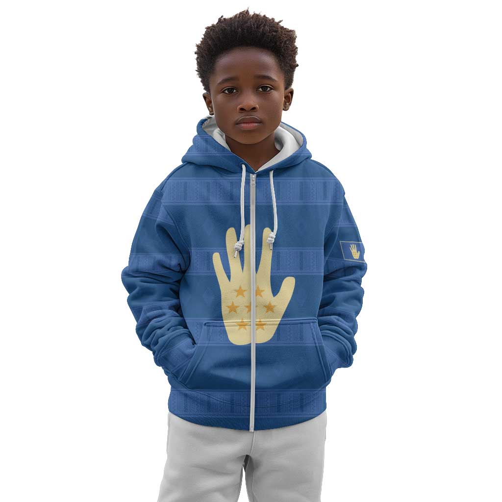 Kingdom of Loango Kid Hoodie African Pattern Flag Stylized