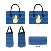 Kingdom of Loango Leather Bag African Pattern Flag Stylized