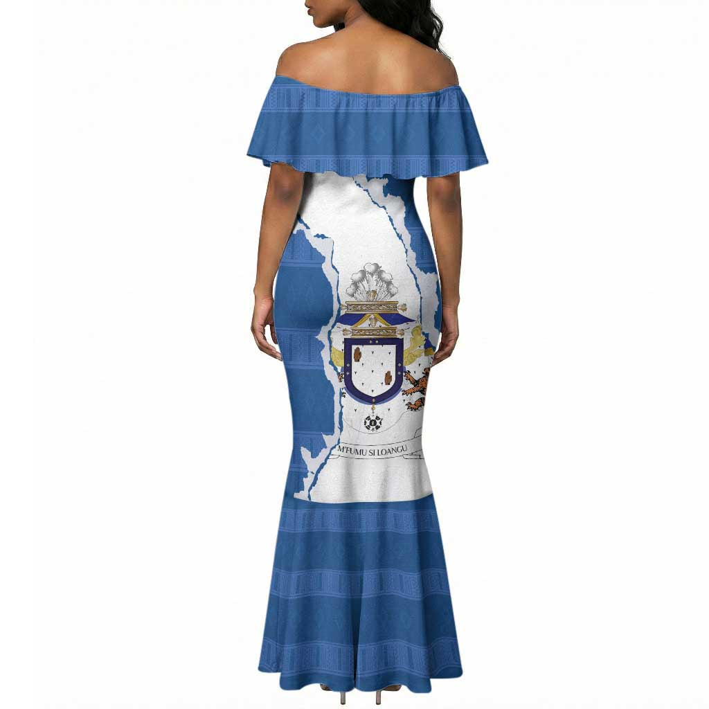 Kingdom of Loango Mermaid Dress African Pattern Flag Stylized