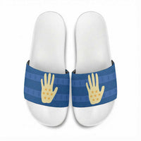 Kingdom of Loango Slide Sandals African Pattern Flag Stylized