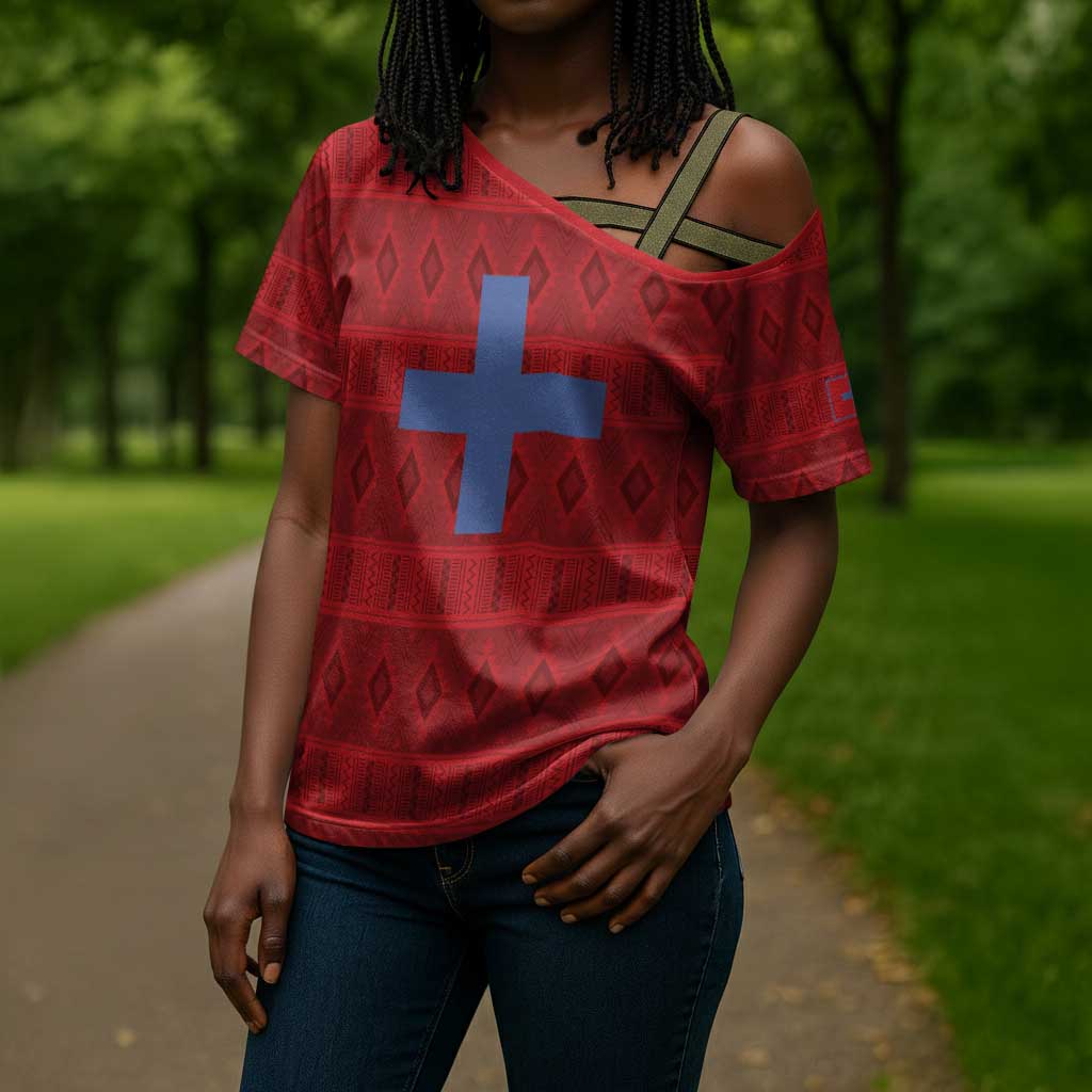 Kingdom of Ndongo Cross Shoulder Shirt Utuminu ua Ngola