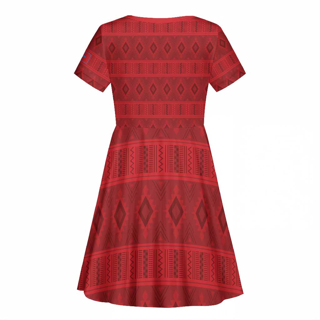 Kingdom of Ndongo Kid Short Sleeve Dress Utuminu ua Ngola