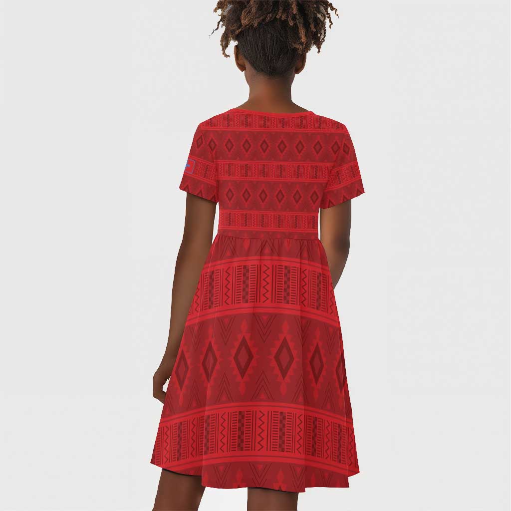 Kingdom of Ndongo Kid Short Sleeve Dress Utuminu ua Ngola