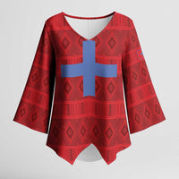 Kingdom of Ndongo Kimono Sleeve Blouse Utuminu ua Ngola