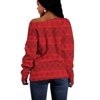 Kingdom of Ndongo Off Shoulder Sweater Utuminu ua Ngola