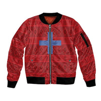 Kingdom of Ndongo Sleeve Zip Bomber Jacket Utuminu ua Ngola