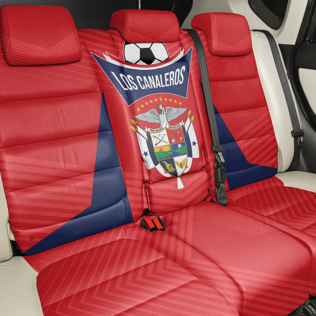 Panama 2024 Football Back Car Seat Cover Go Los Canaleros - Wonder Print Shop