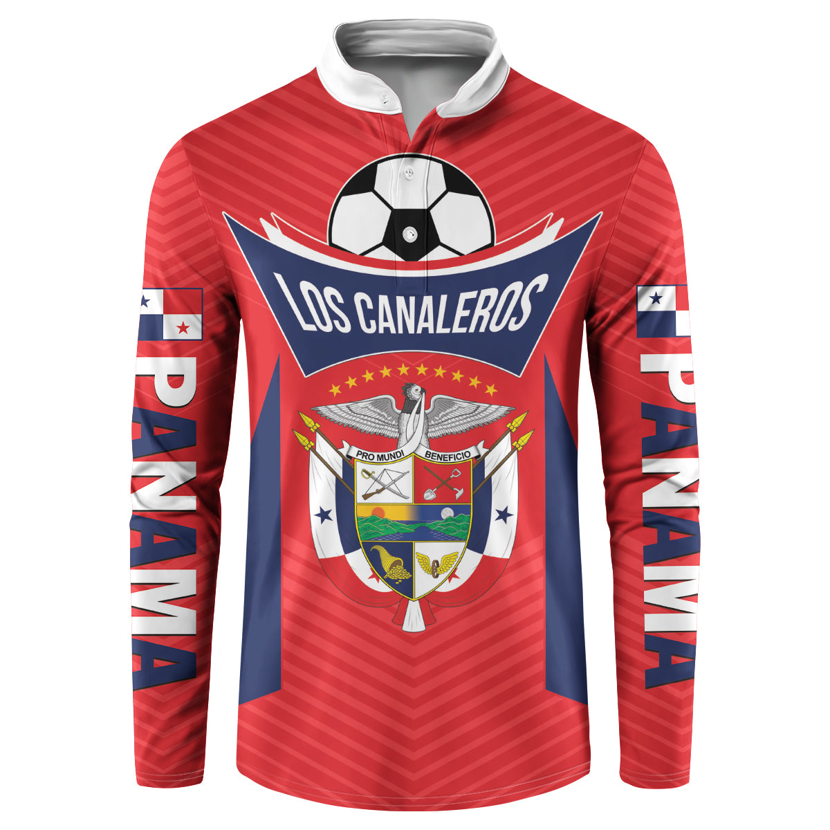 Personalized Panama 2024 Football Button Sweatshirt Go Los Canaleros - Wonder Print Shop