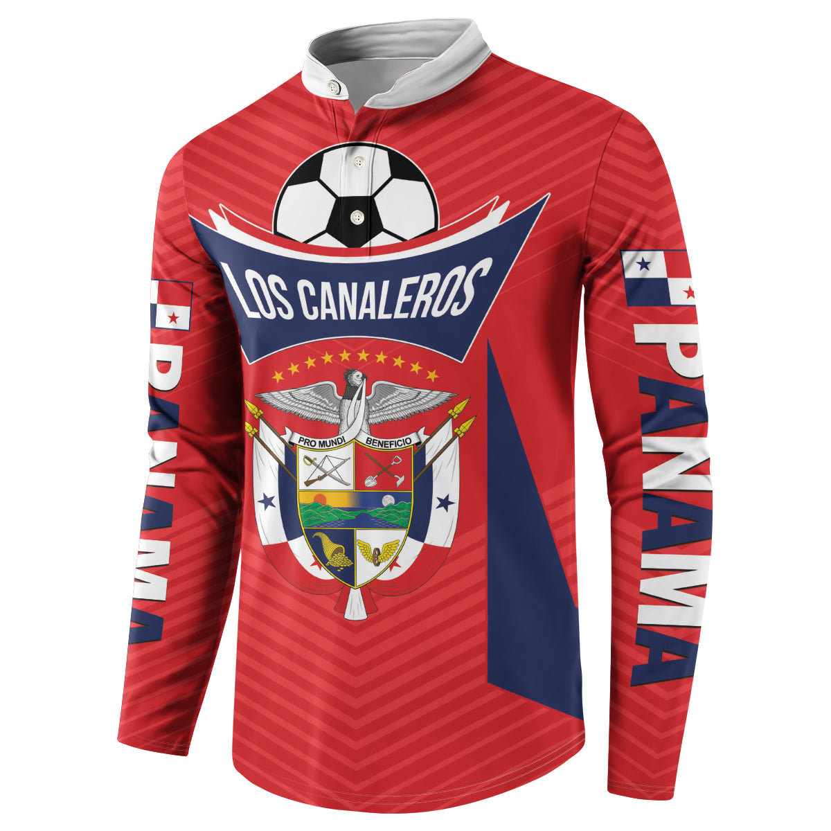 Personalized Panama 2024 Football Button Sweatshirt Go Los Canaleros - Wonder Print Shop