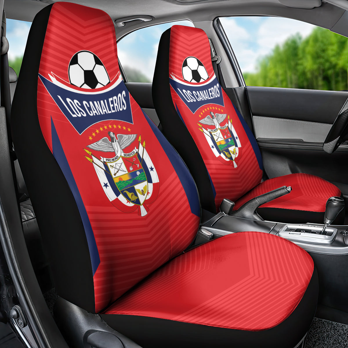 Panama 2024 Football Car Seat Cover Go Los Canaleros - Wonder Print Shop