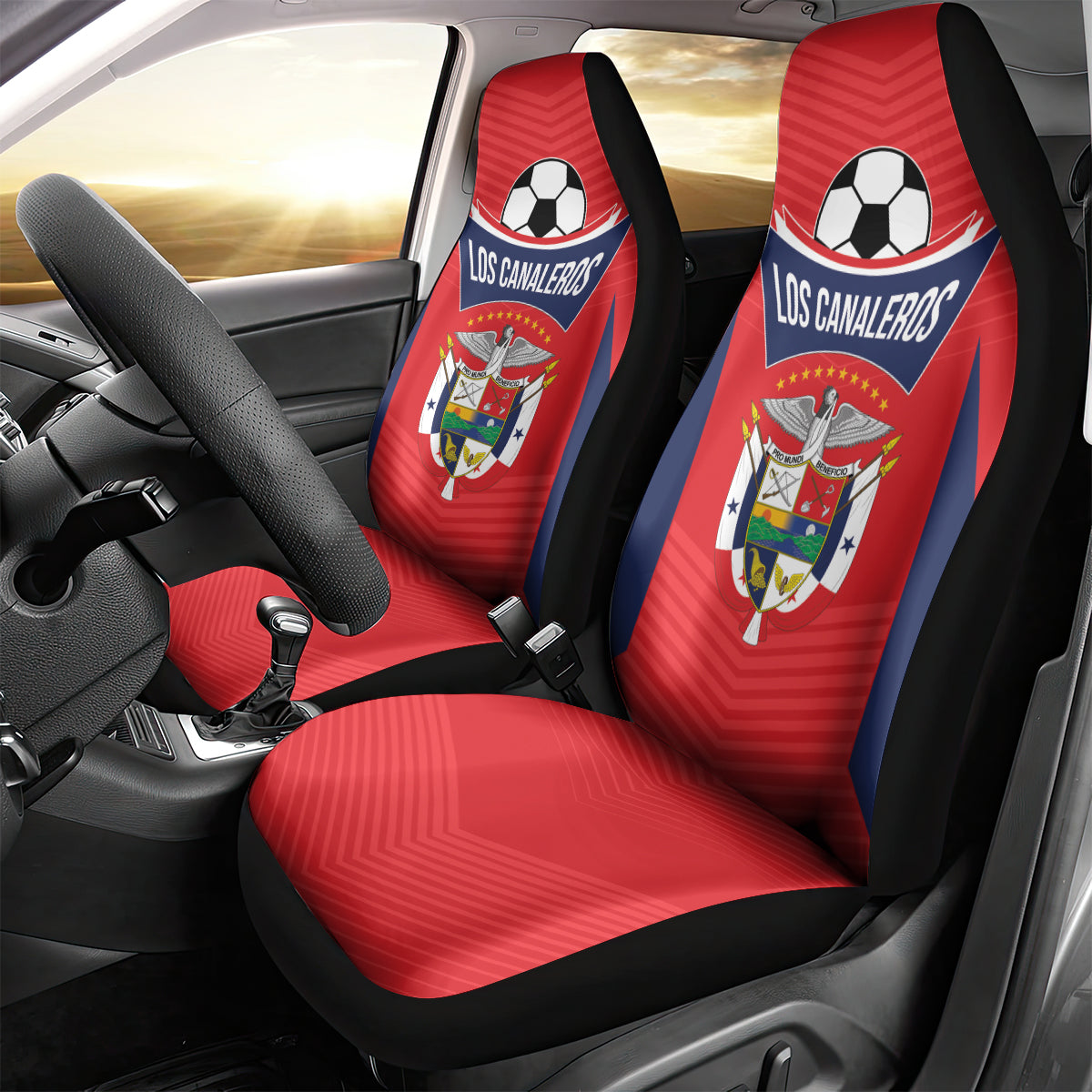 Panama 2024 Football Car Seat Cover Go Los Canaleros - Wonder Print Shop