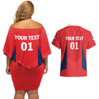 Personalized Panama 2024 Football Couples Matching Off Shoulder Short Dress and Hawaiian Shirt Go Los Canaleros - Wonder Print Shop
