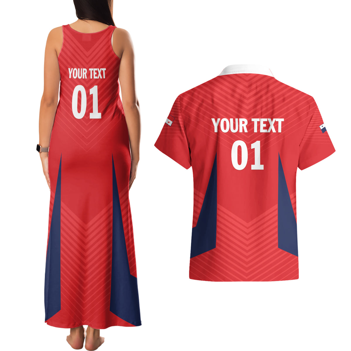 Personalized Panama 2024 Football Couples Matching Tank Maxi Dress and Hawaiian Shirt Go Los Canaleros - Wonder Print Shop