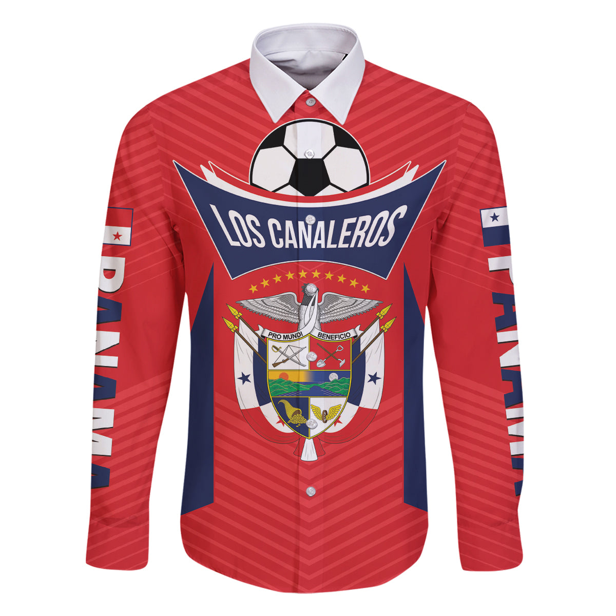 Personalized Panama 2024 Football Family Matching Off The Shoulder Long Sleeve Dress and Hawaiian Shirt Go Los Canaleros - Wonder Print Shop