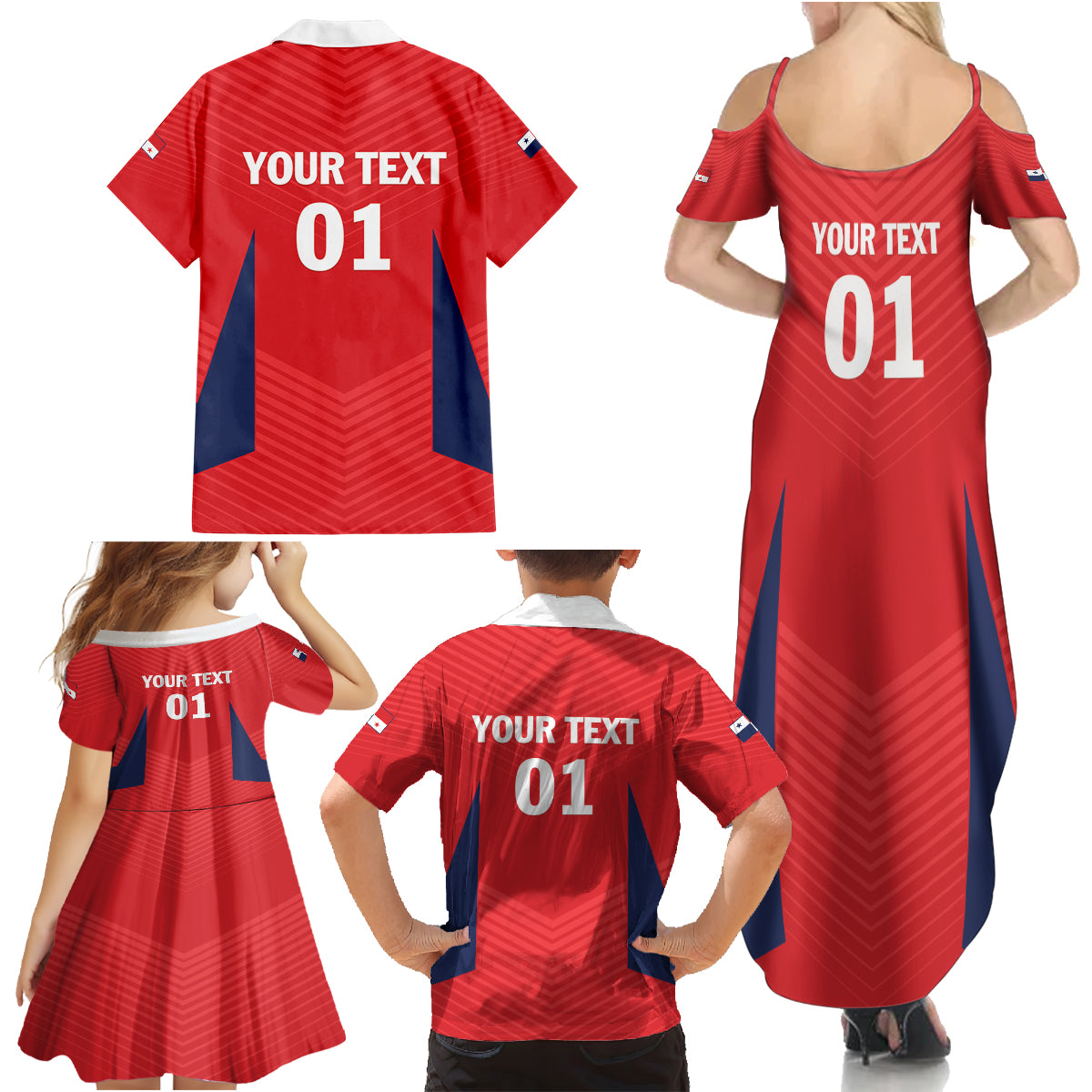 Personalized Panama 2024 Football Family Matching Summer Maxi Dress and Hawaiian Shirt Go Los Canaleros - Wonder Print Shop
