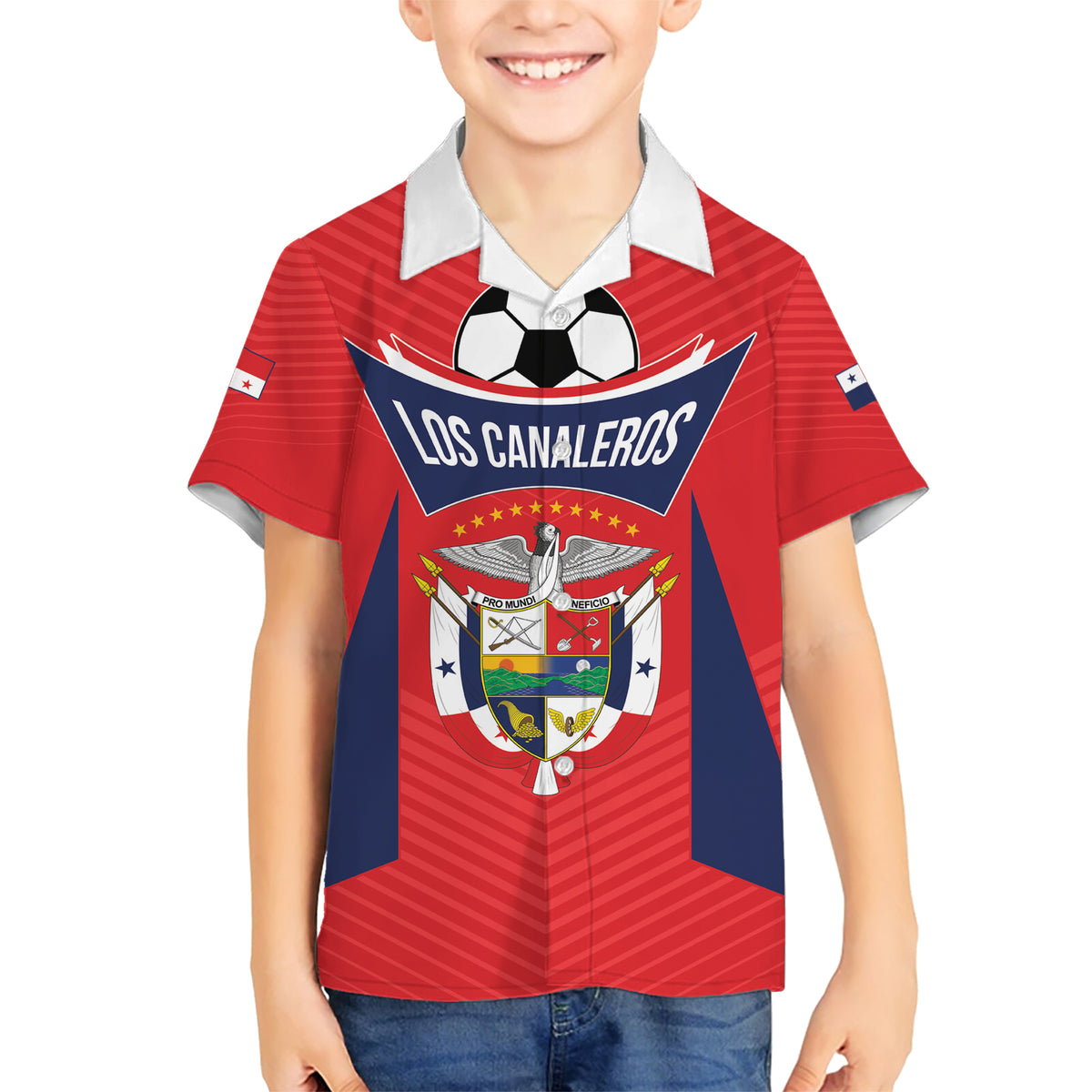 Personalized Panama 2024 Football Kid Hawaiian Shirt Go Los Canaleros - Wonder Print Shop