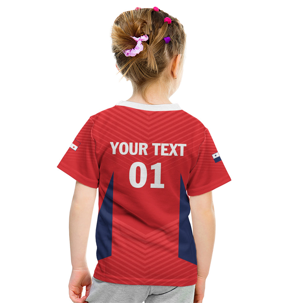 Personalized Panama 2024 Football Kid T Shirt Go Los Canaleros - Wonder Print Shop