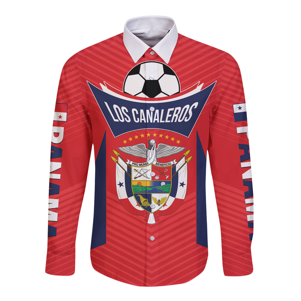 Personalized Panama 2024 Football Long Sleeve Button Shirt Go Los Canaleros - Wonder Print Shop