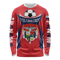 Personalized Panama 2024 Football Long Sleeve Shirt Go Los Canaleros - Wonder Print Shop