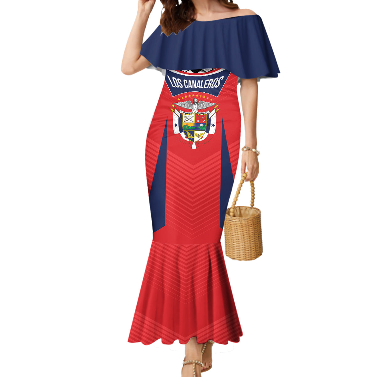 Personalized Panama 2024 Football Mermaid Dress Go Los Canaleros - Wonder Print Shop