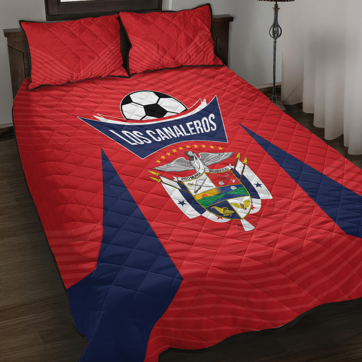 Panama 2024 Football Quilt Bed Set Go Los Canaleros