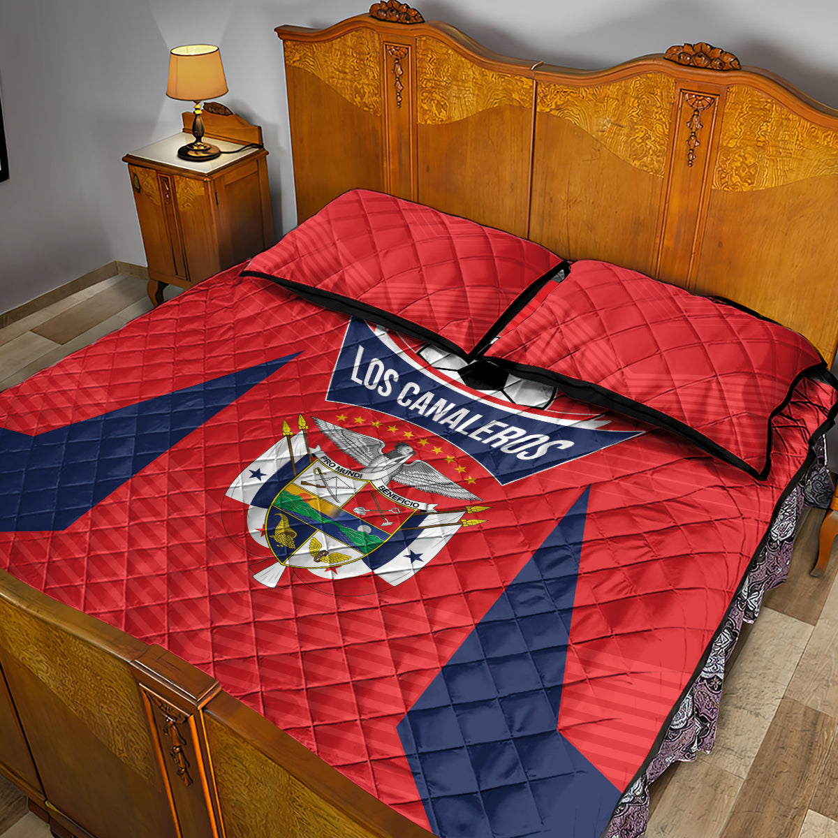 Panama 2024 Football Quilt Bed Set Go Los Canaleros - Wonder Print Shop