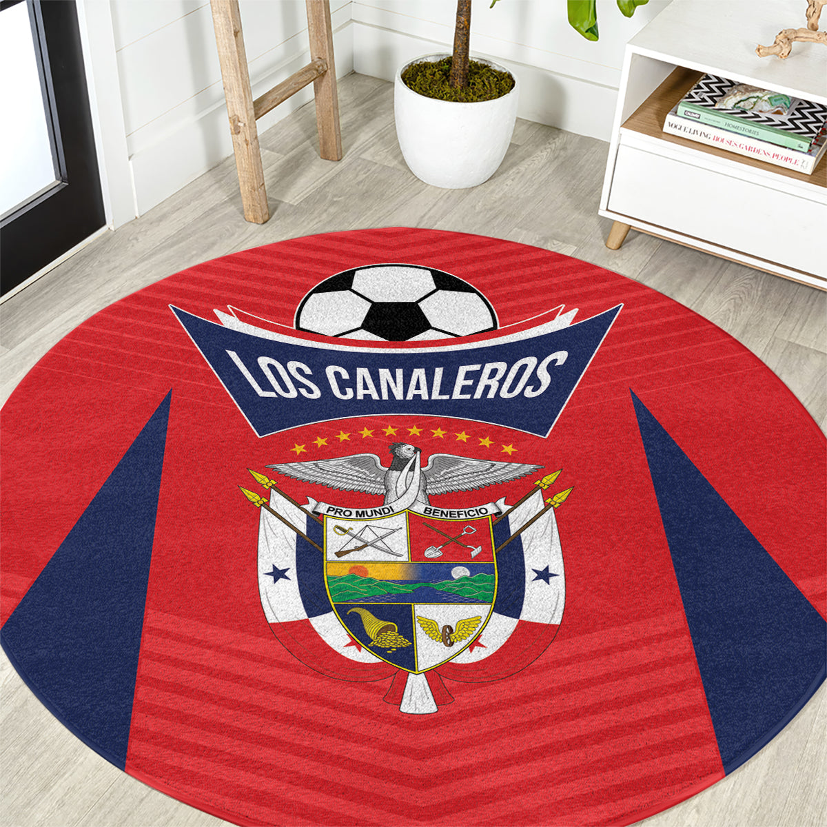 Panama 2024 Football Round Carpet Go Los Canaleros