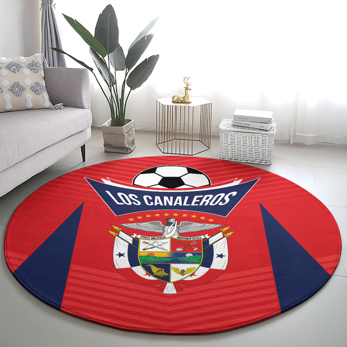 Panama 2024 Football Round Carpet Go Los Canaleros