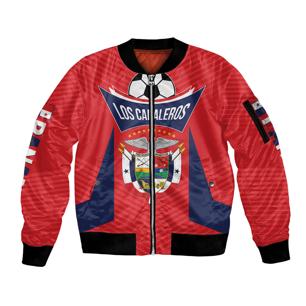 Personalized Panama 2024 Football Sleeve Zip Bomber Jacket Go Los Canaleros - Wonder Print Shop