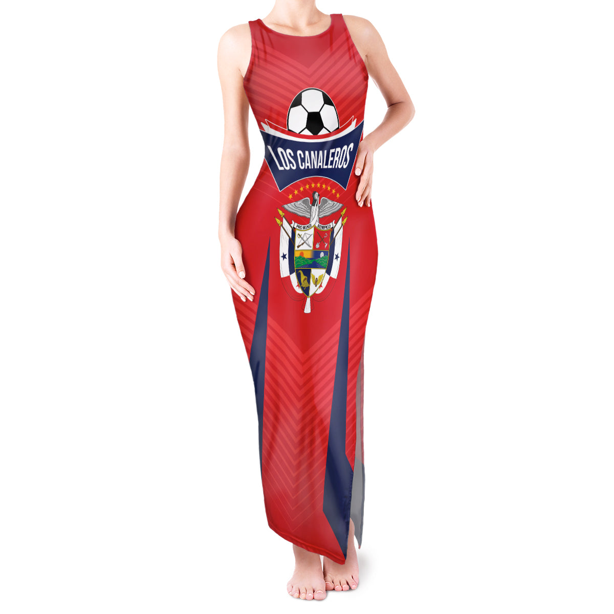Personalized Panama 2024 Football Tank Maxi Dress Go Los Canaleros - Wonder Print Shop