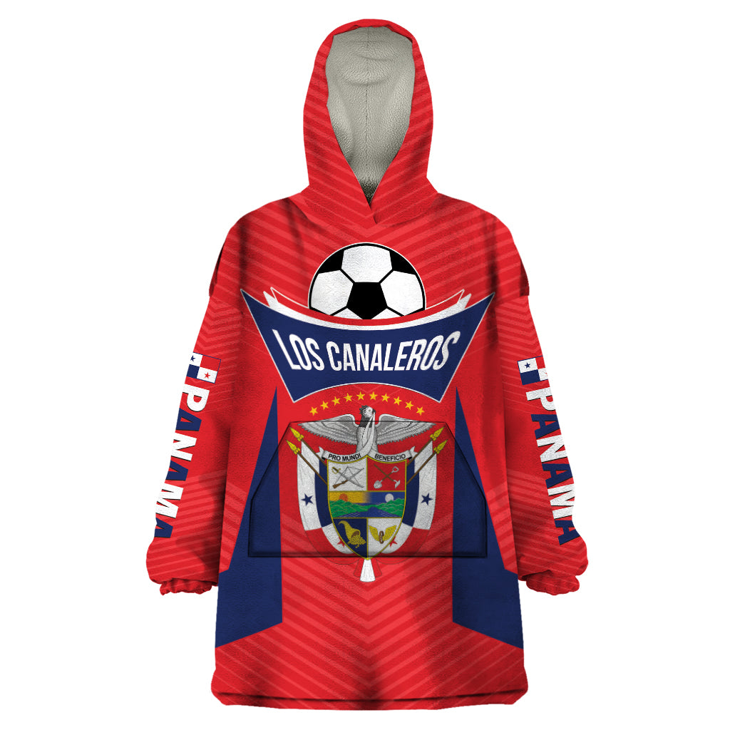 Personalized Panama 2024 Football Wearable Blanket Hoodie Go Los Canaleros - Wonder Print Shop