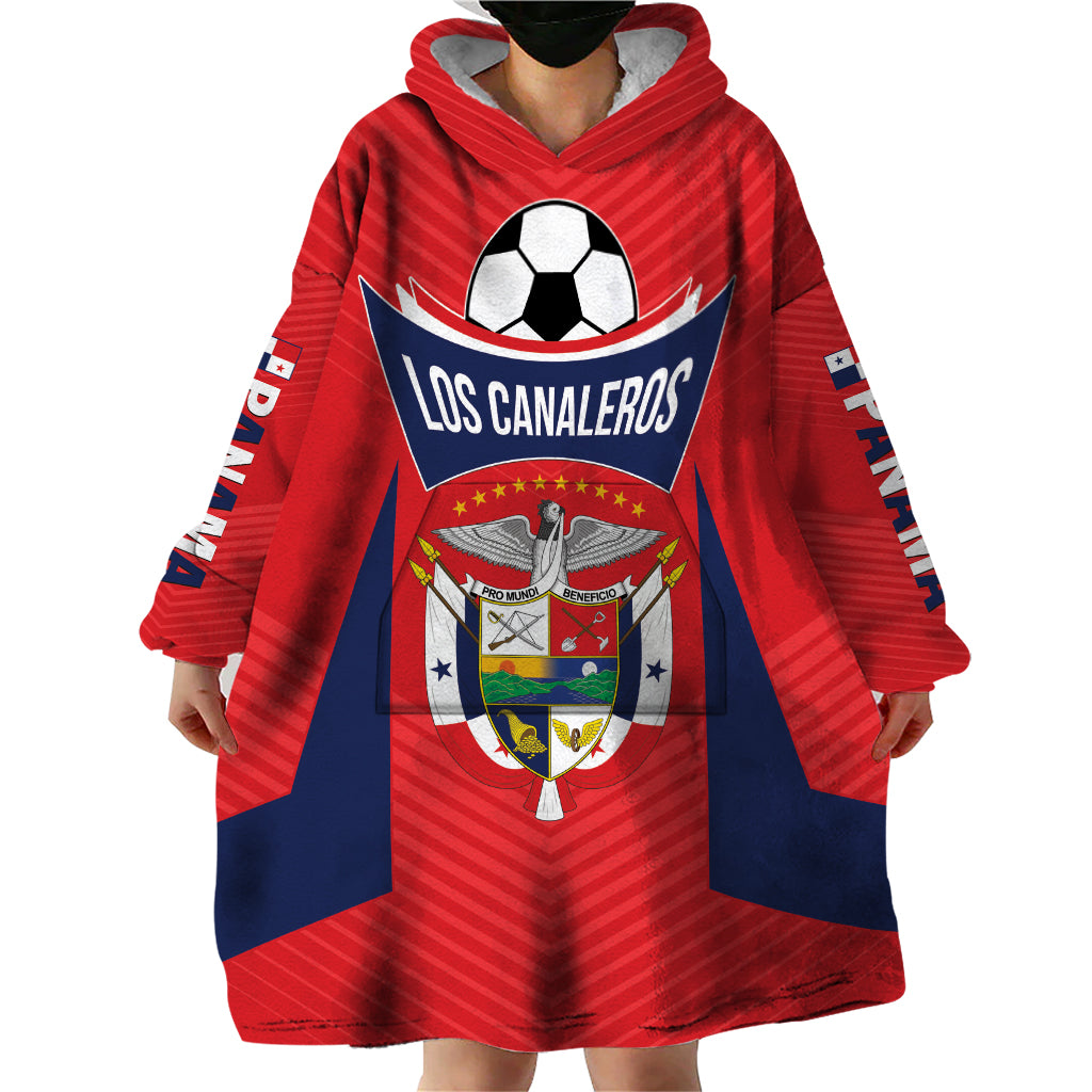 Personalized Panama 2024 Football Wearable Blanket Hoodie Go Los Canaleros - Wonder Print Shop