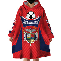 Personalized Panama 2024 Football Wearable Blanket Hoodie Go Los Canaleros - Wonder Print Shop