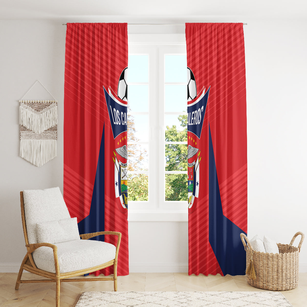 Panama 2024 Football Window Curtain Go Los Canaleros - Wonder Print Shop