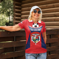 Personalized Panama 2024 Football Women Polo Shirt Go Los Canaleros - Wonder Print Shop