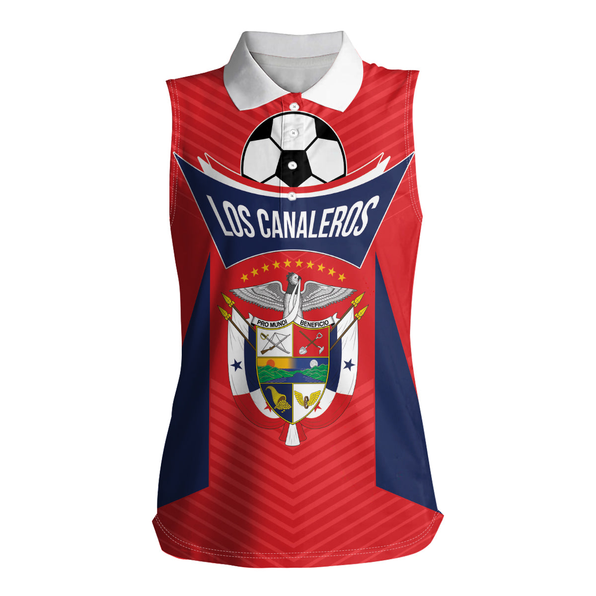 Personalized Panama 2024 Football Women Sleeveless Polo Shirt Go Los Canaleros - Wonder Print Shop