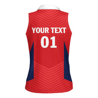 Personalized Panama 2024 Football Women Sleeveless Polo Shirt Go Los Canaleros - Wonder Print Shop