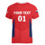 Personalized Panama 2024 Football Women V-Neck T-Shirt Go Los Canaleros - Wonder Print Shop