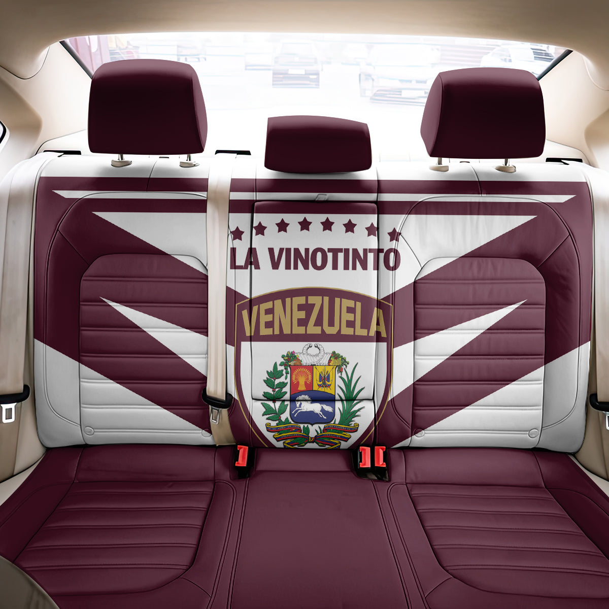 Venezuela 2024 Football Back Car Seat Cover Mano tengo fe La Vinotinto - Wonder Print Shop