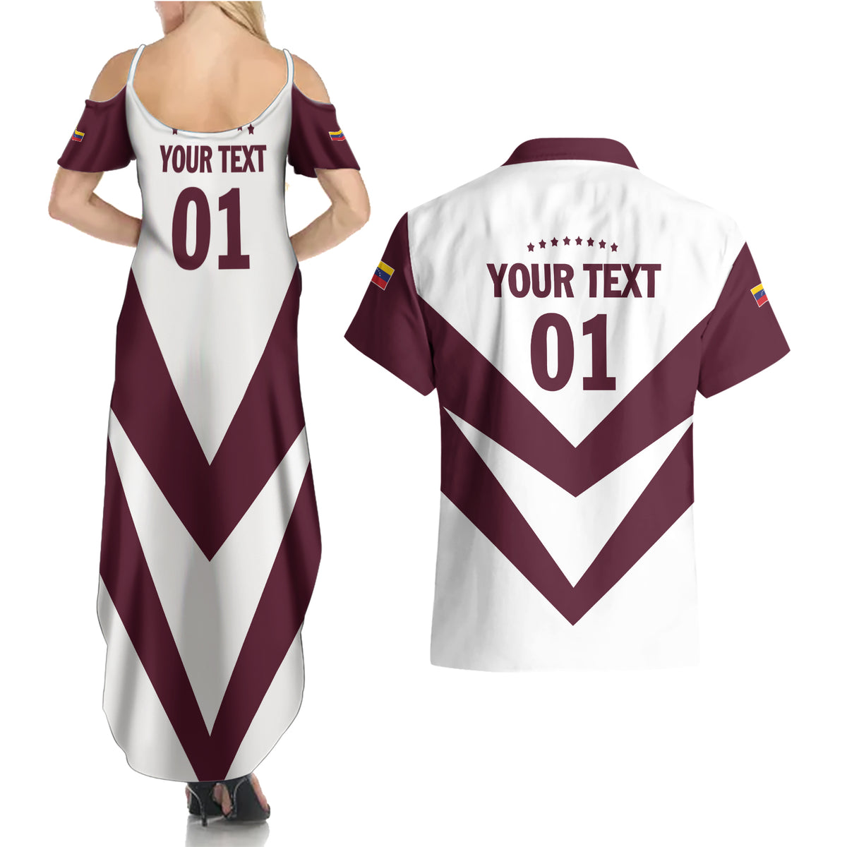 Personalized Venezuela 2024 Football Couples Matching Summer Maxi Dress and Hawaiian Shirt Mano tengo fe La Vinotinto - Wonder Print Shop