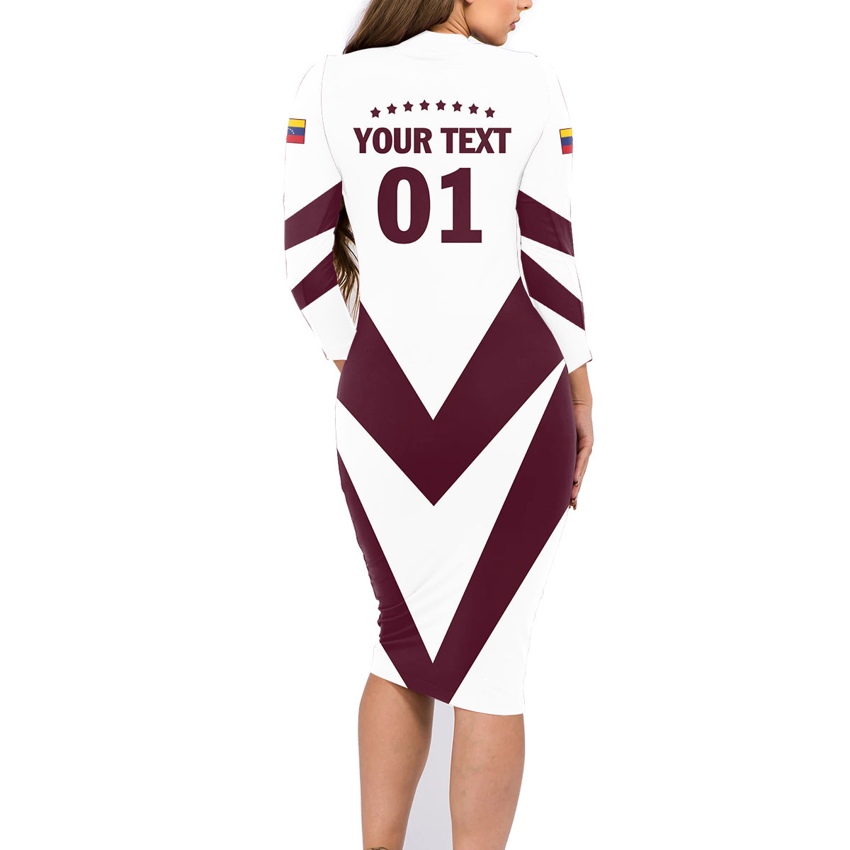 Personalized Venezuela 2024 Football Family Matching Long Sleeve Bodycon Dress and Hawaiian Shirt Mano tengo fe La Vinotinto - Wonder Print Shop