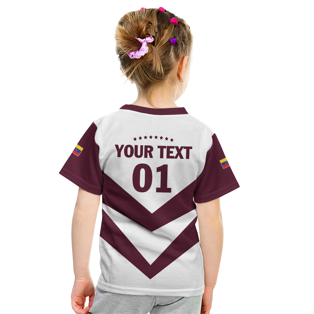 Personalized Venezuela 2024 Football Kid T Shirt Mano tengo fe La Vinotinto - Wonder Print Shop