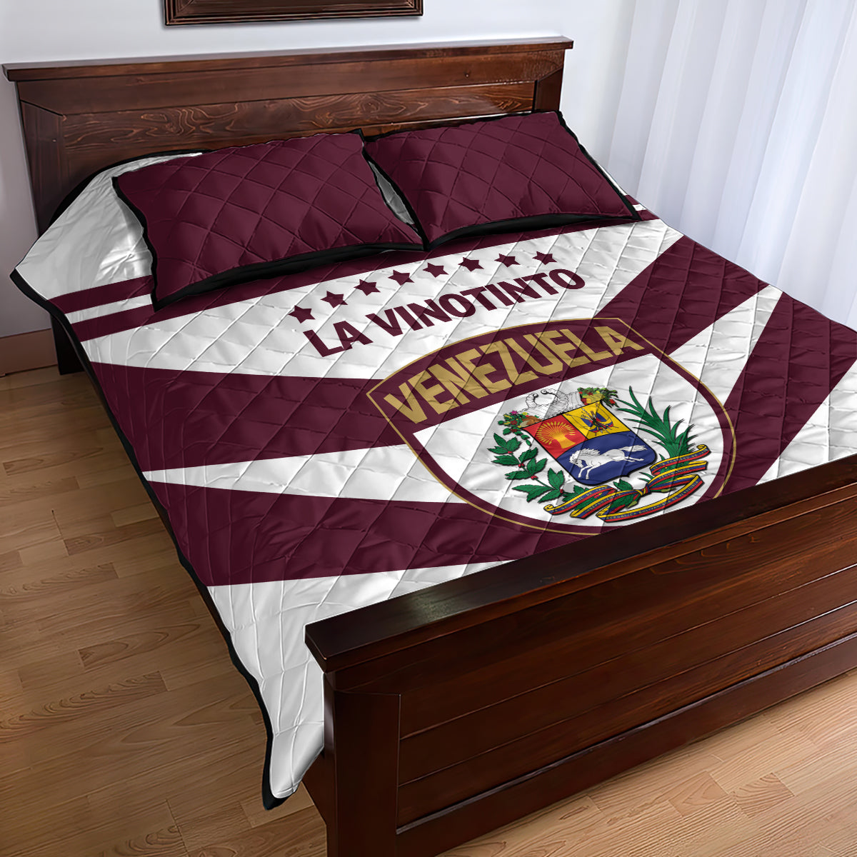 Venezuela 2024 Football Quilt Bed Set Mano tengo fe La Vinotinto - Wonder Print Shop