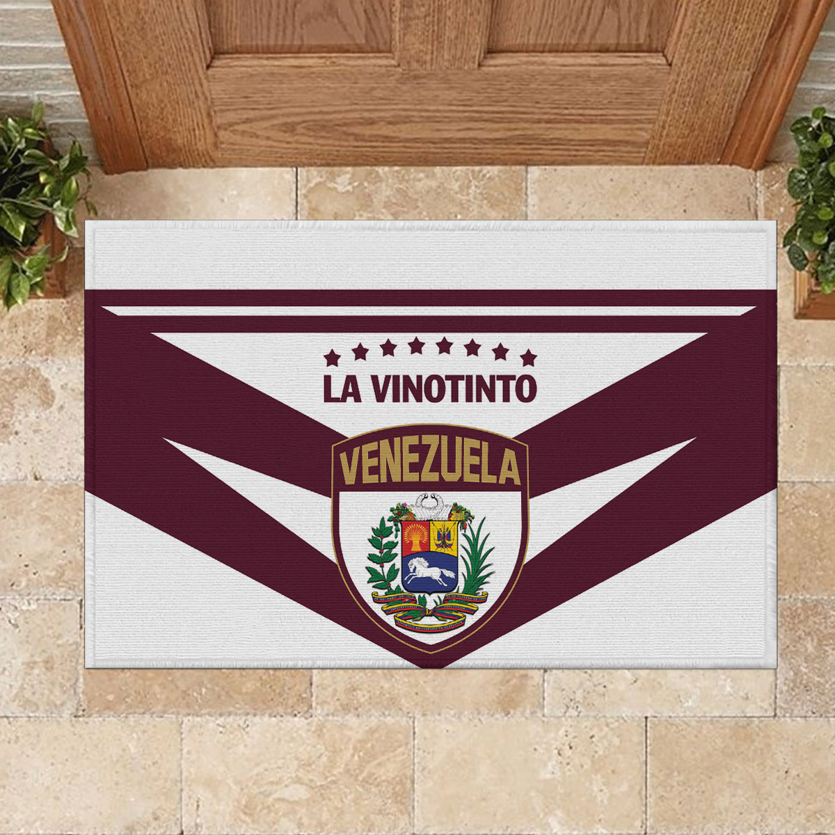 Venezuela 2024 Football Rubber Doormat Mano tengo fe La Vinotinto - Wonder Print Shop