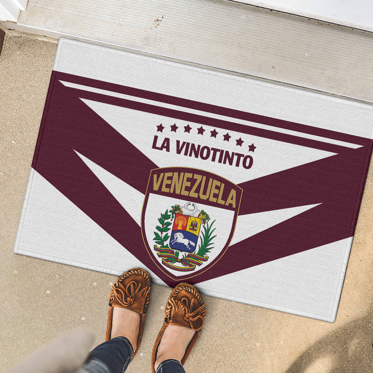 Venezuela 2024 Football Rubber Doormat Mano tengo fe La Vinotinto - Wonder Print Shop