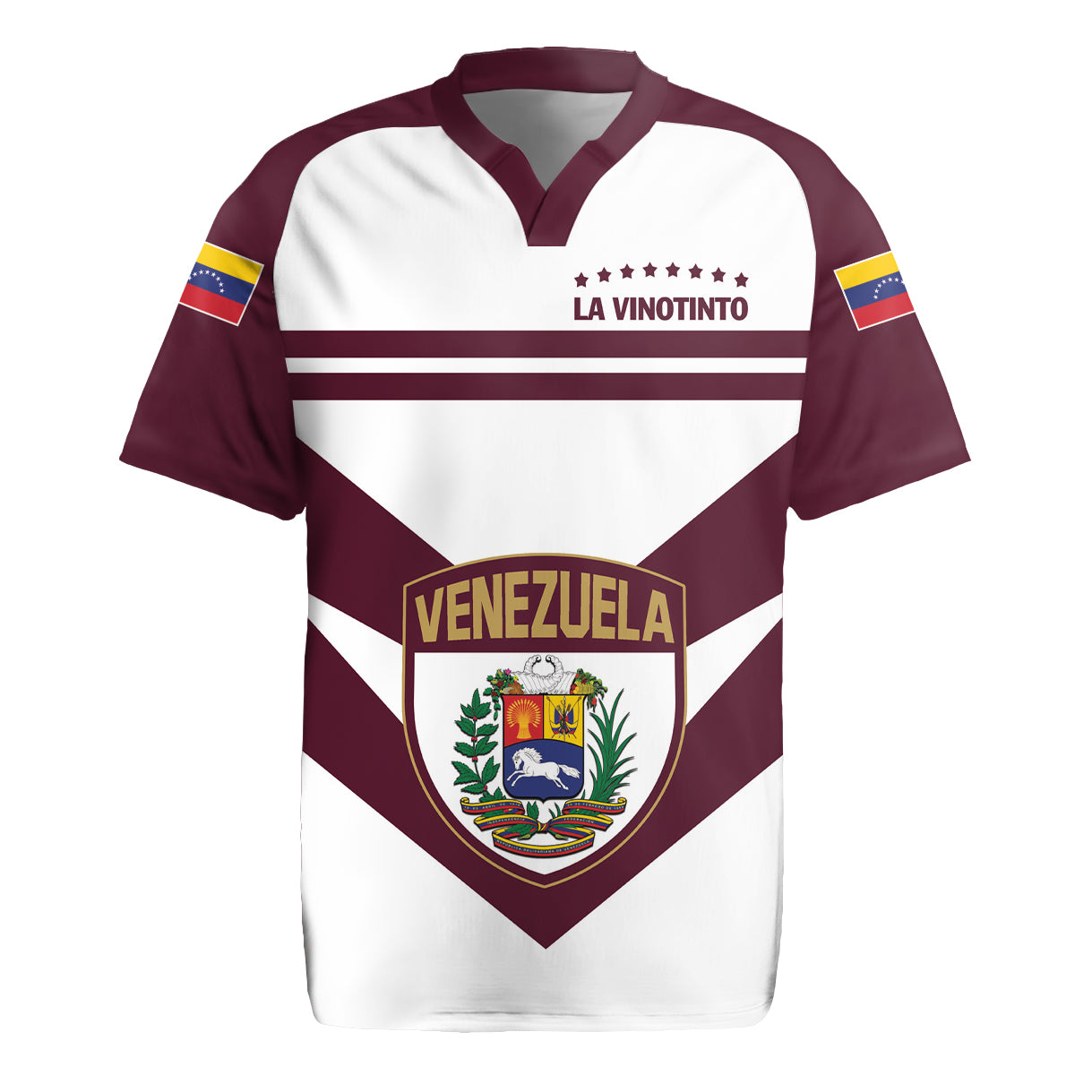 Personalized Venezuela 2024 Football Rugby Jersey Mano tengo fe La Vinotinto - Wonder Print Shop