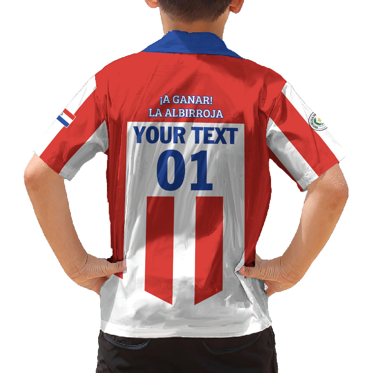 Personalized Paraguay 2024 Football Family Matching Puletasi and Hawaiian Shirt Come On La Albirroja - Wonder Print Shop