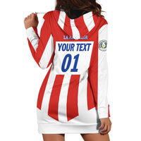 Personalized Paraguay 2024 Football Hoodie Dress Come On La Albirroja - Wonder Print Shop