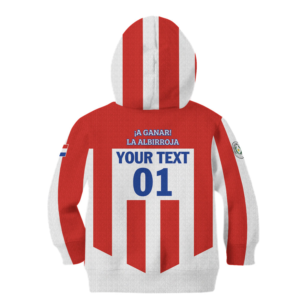 Personalized Paraguay 2024 Football Kid Hoodie Come On La Albirroja - Wonder Print Shop