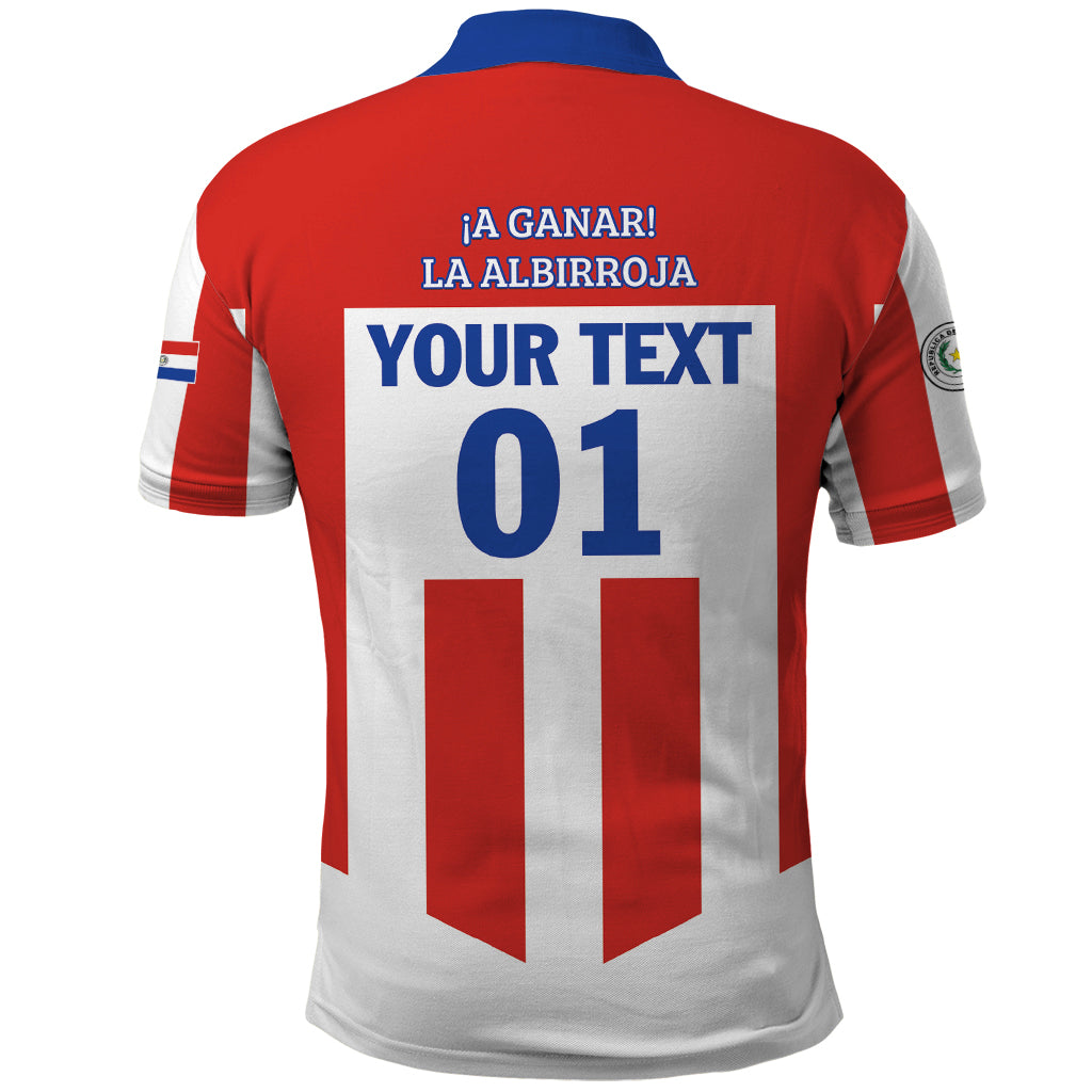 Personalized Paraguay 2024 Football Polo Shirt Come On La Albirroja - Wonder Print Shop